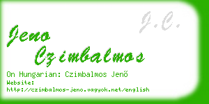 jeno czimbalmos business card