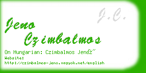 jeno czimbalmos business card